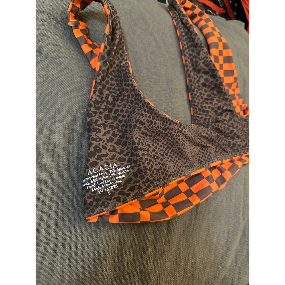 Acacia Swim Top Sports Bra Orange Size Small - Picture 5 of 5